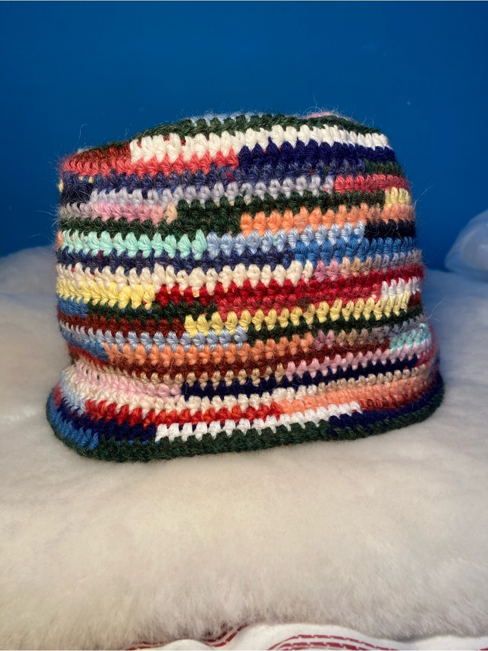 Handmade Multicolor Crochet Bucket Hat